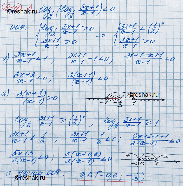 Изображение Упр.914 ГДЗ Колягин Ткачёва 11 класс