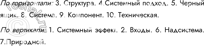 Изображение 68.	Разгадайте кроссворд «Системы объектов».По горизонтали. 3. Порядок объединения элементов, составляющих систему. 4. Подход, при котором учитывается взаимодействие и...