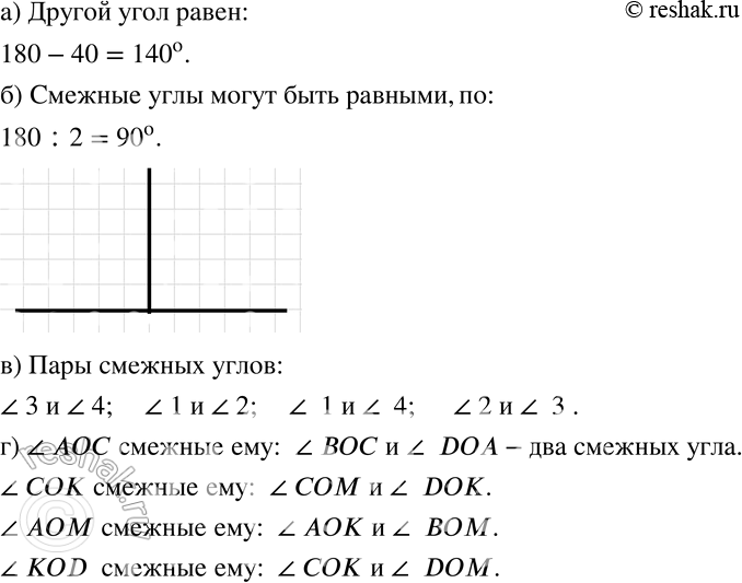 Изображение 83 Одна сторона углов 1 и 2 на рисунке 2.8 общая, а две другие стороны составляют прямую линию. Такие углы называют смежными. Смежные углы образуют развёрнутый угол, т....